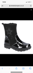 Ricosta Stephanie Girls Black Patent Boots