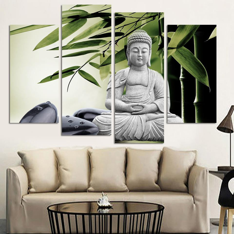 Modern Buddha Painting 4 Picture Home Decoration Marble Buddha And Ban   Product Image 180192064 