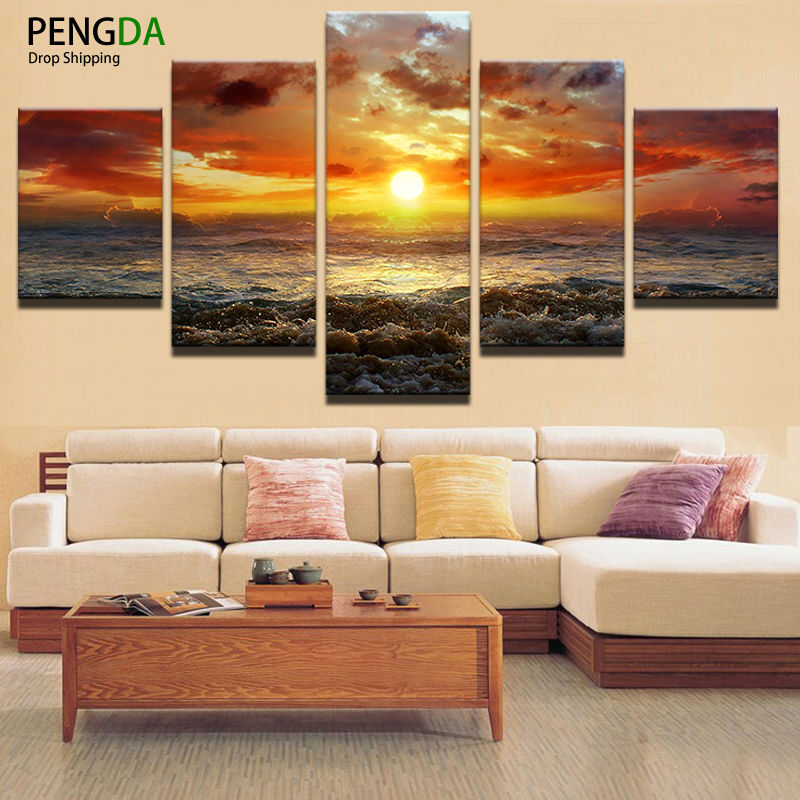 Wall Art Canvas Painting Poster Wall Frames Pictures For Living Room 5