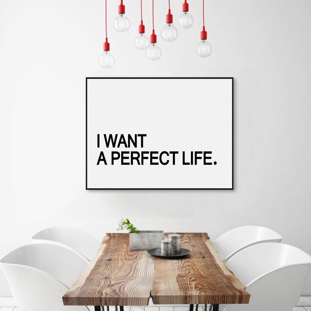Minimalist Motivational Typography Perfect Life Quotes A4 Art Print Poster Living Room Wall Picture Canvas Painting
