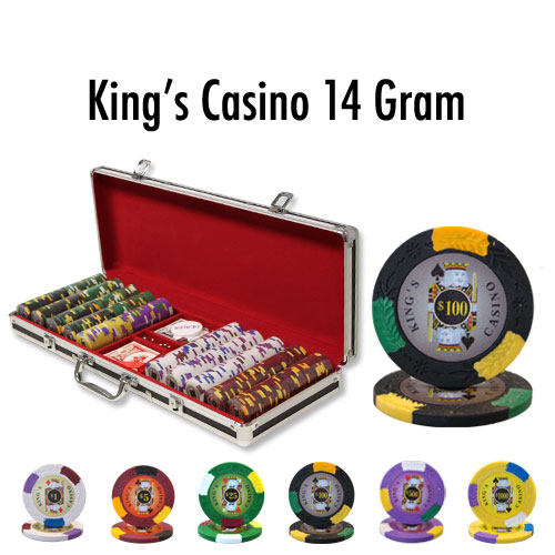King's Casino 14 Gram Poker in Black Aluminum - 500 Ct – Poker Chip Lounge