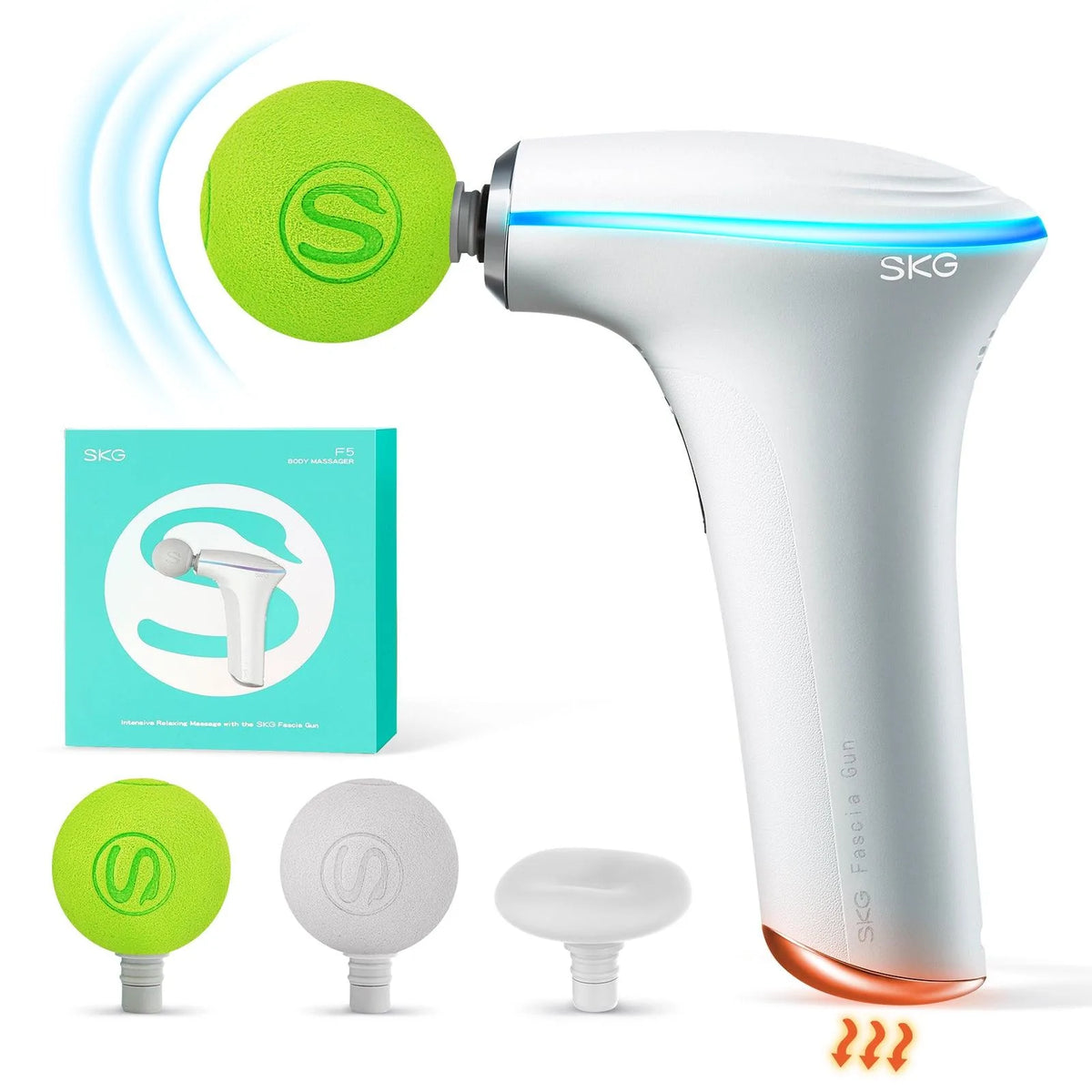 SKG K4 Neck Massager with Heat, Cordless Neck Massager for Pain Relief