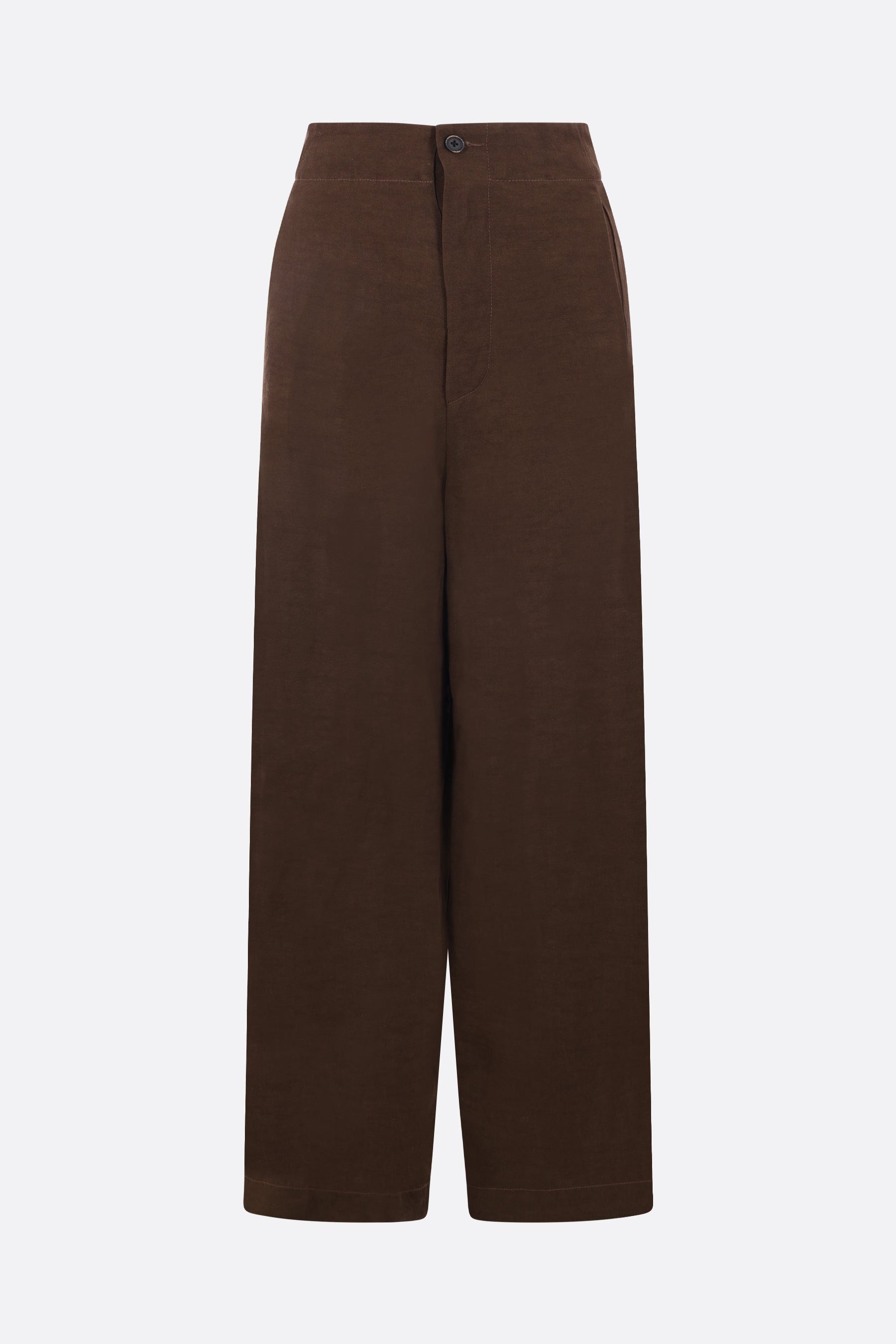 herringbone linen blend wide-leg pants – 10corsocomo