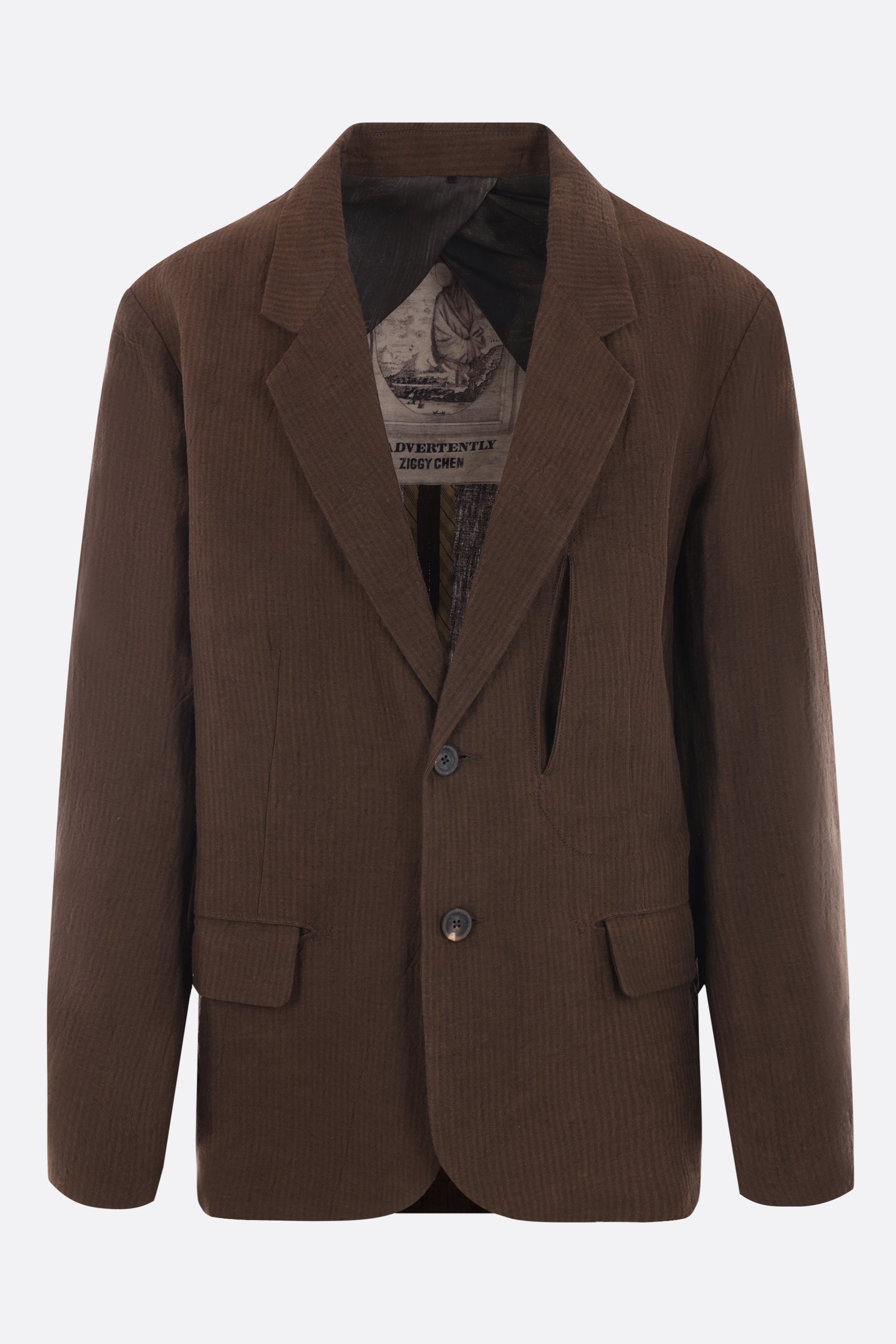 single-breasted linen tailored jacket – 10corsocomo