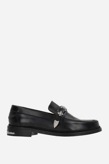 buckle-detailed smooth leather loafers – 10corsocomo