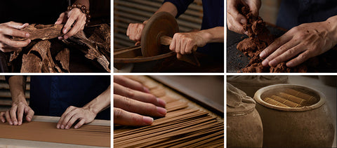 Process of Oud Incense Sticks