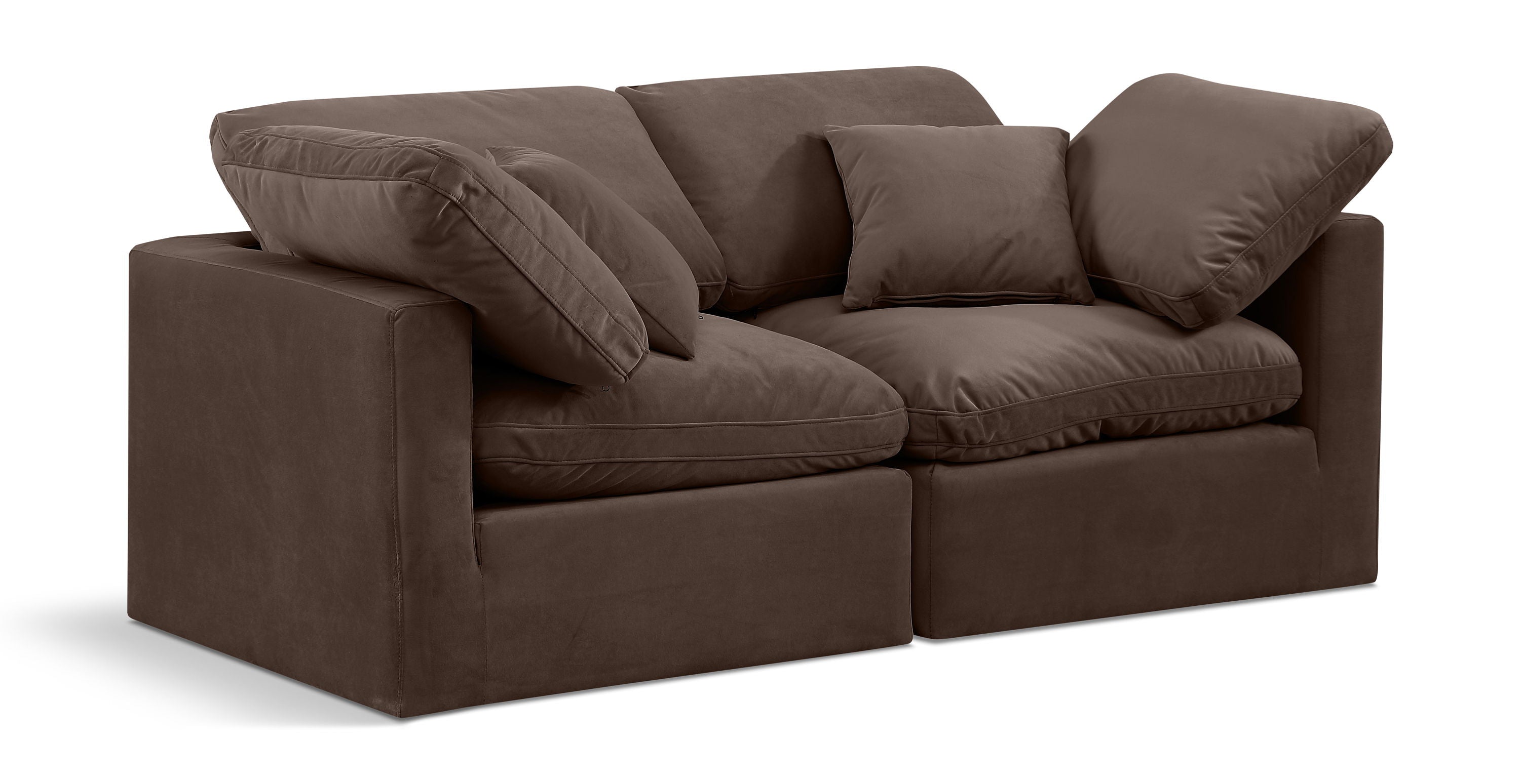Luxurious Velvet Two - Seater Modular Sofa for Unmatched Indulgence