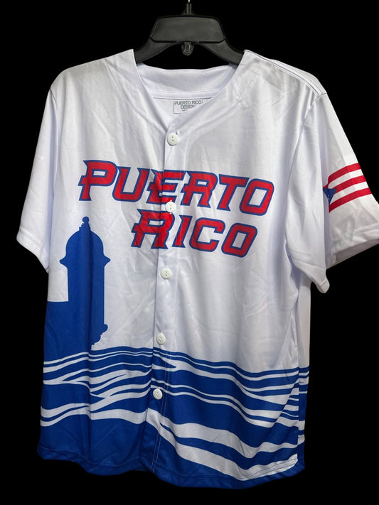 Jersey Baseball Puerto Rico Blue Kids Size