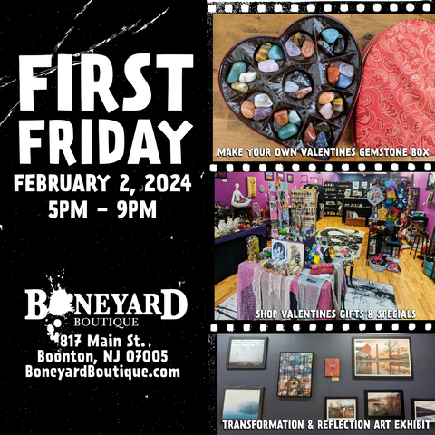 First Friday February 5pm-9pm Art Opening, Make your Own Valentine's Gift Boxes and More!