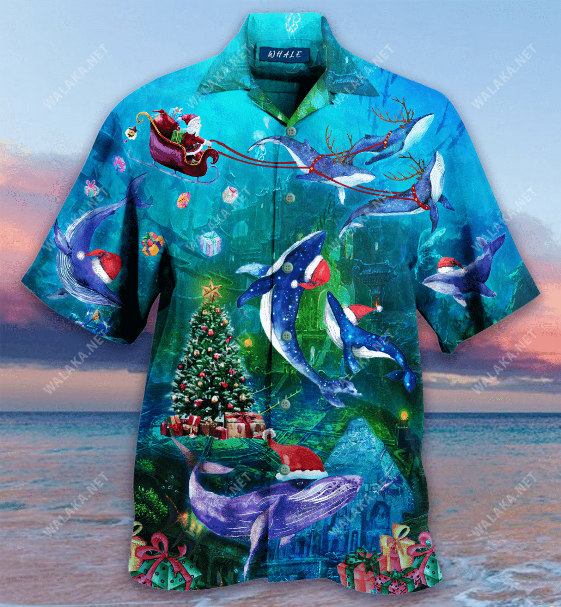 Xmas Ships Pirates Hawaiian Shirt - Familygater