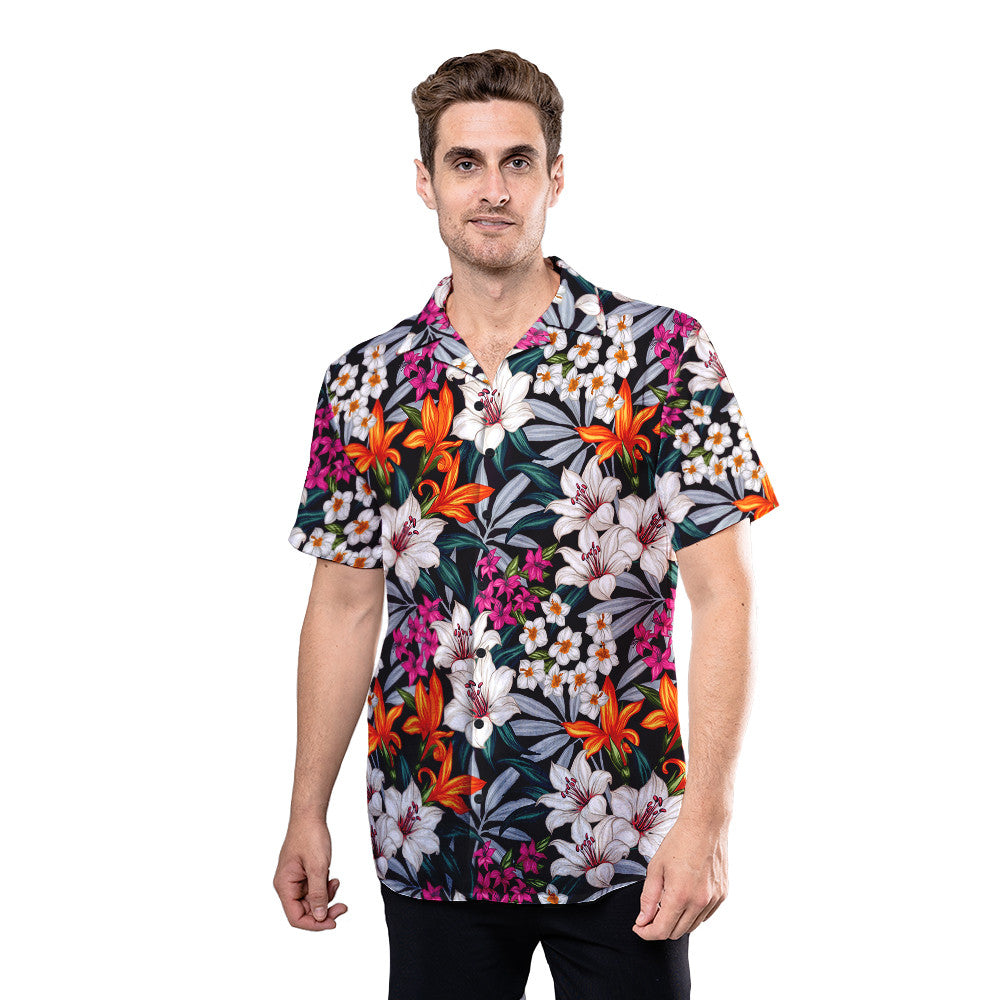 Flower T-shirt  Floral Hawaiian Island Hibiscus Design-CL – Colamaga