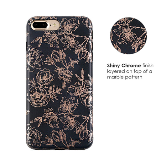 Floral Rose Gold Chrome Iphone Case Velvetcaviar Com