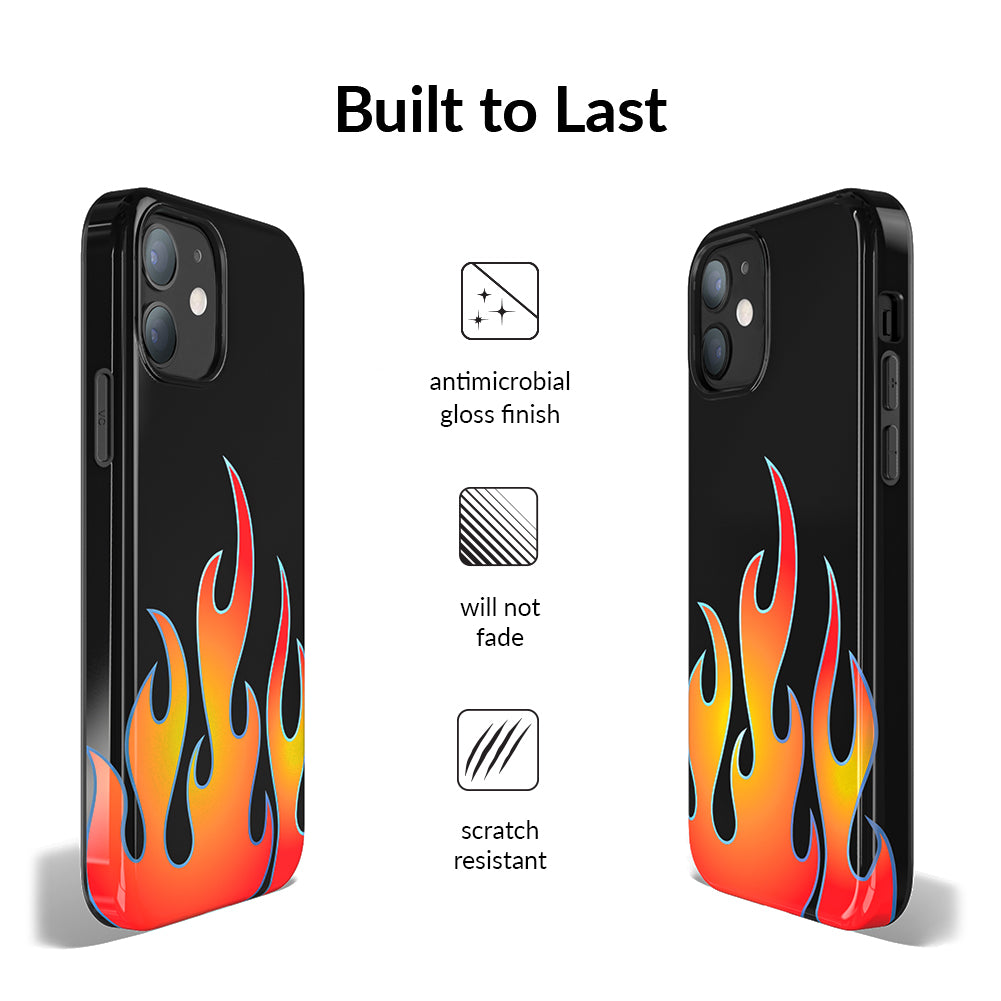 كريم الكوم Blue Chrome Flames iPhone Case – VelvetCaviar.com coque iphone 12 In Flames