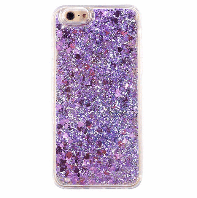 Purple Hearts Glitter iPhone Case – VelvetCaviar.com