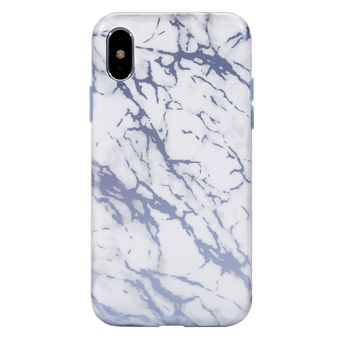 White Marble Blue Chrome Iphone Case Velvetcaviar Com