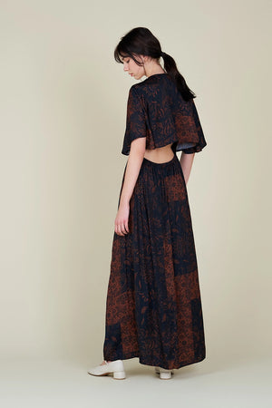 Maeve Open Back Satin Maxi Dress - Hinoki