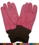 Ladies Baby Alpaca-lined and cuffed Peccary Leather Gloves