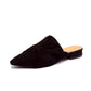 Suede pointed slippers