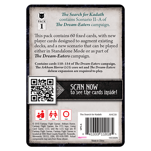 Arkham Horror The Card Game The Dream-Eaters Expansion do Jogo de
