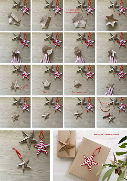 christmas origami star decorations