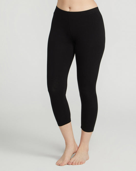 Bamboo 3/4 High Waisted Legging (White) - Moda Elle