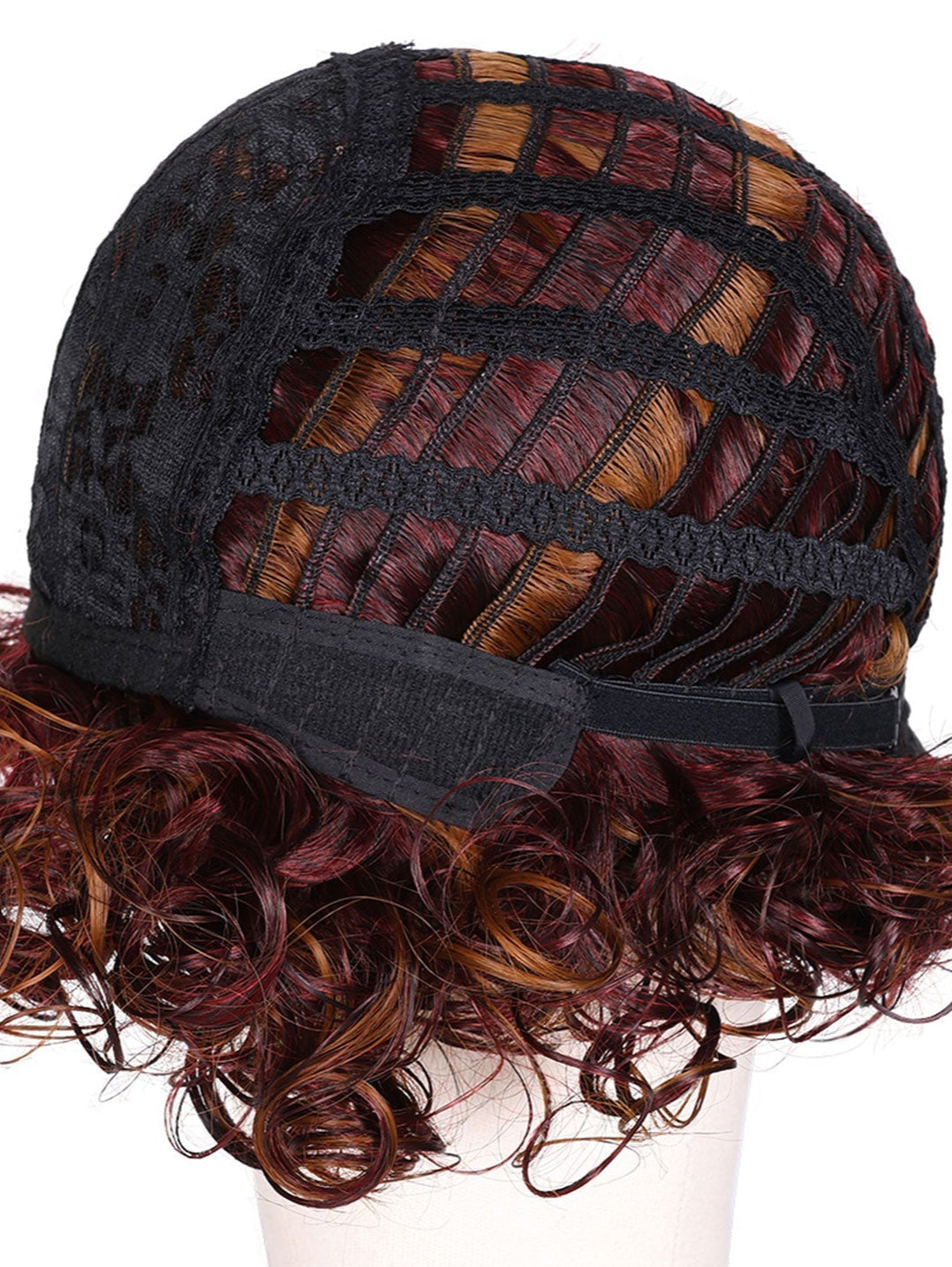 Modische kurzlocken mit mittelscheitel und highlights, kleine, dichte – Multiple Color Options