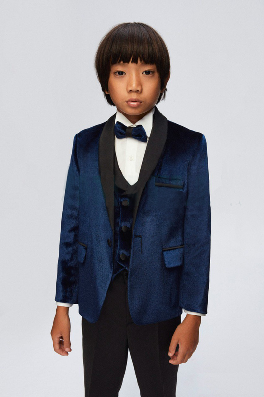 Boy's Black Formal 5-Piece Suit Set