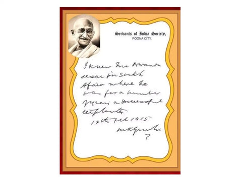 A letter signed by Mahatma Gandhi