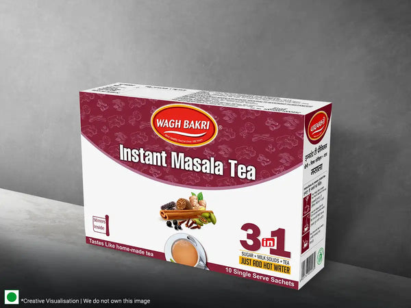 A purple colour masala tea box