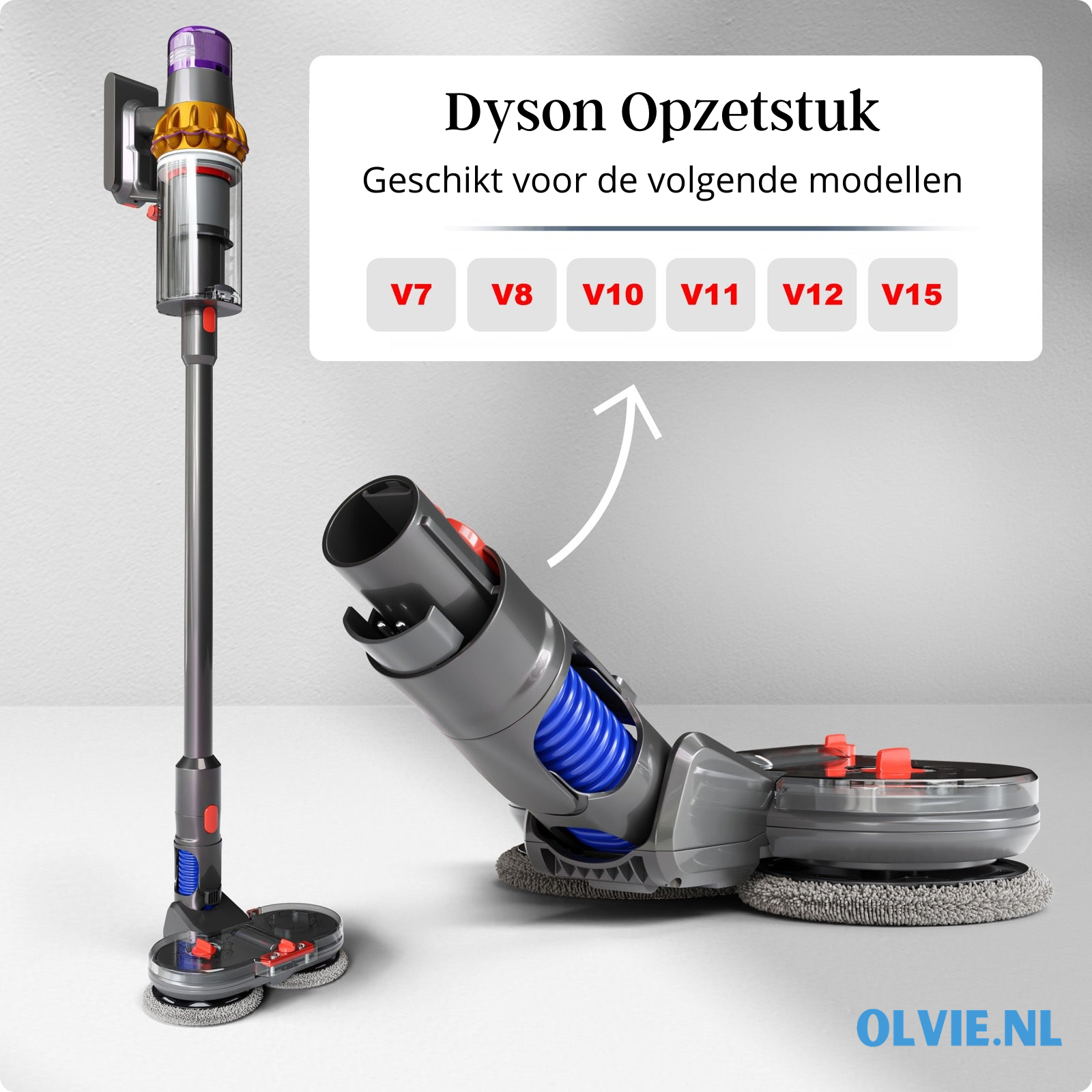 Elektrisch mondstuk geschikt voor Dyson mopkussens inbegrepen) – Olvie