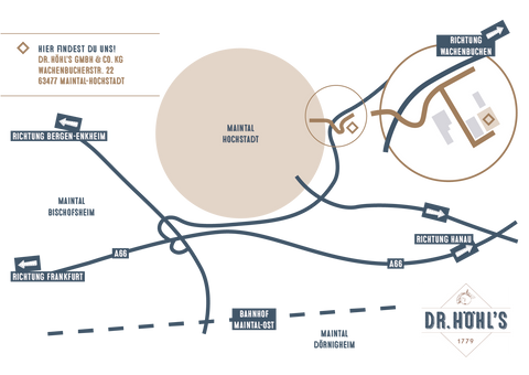 Anfahrtsskizze Grafik zum Dr. Höhls Standort