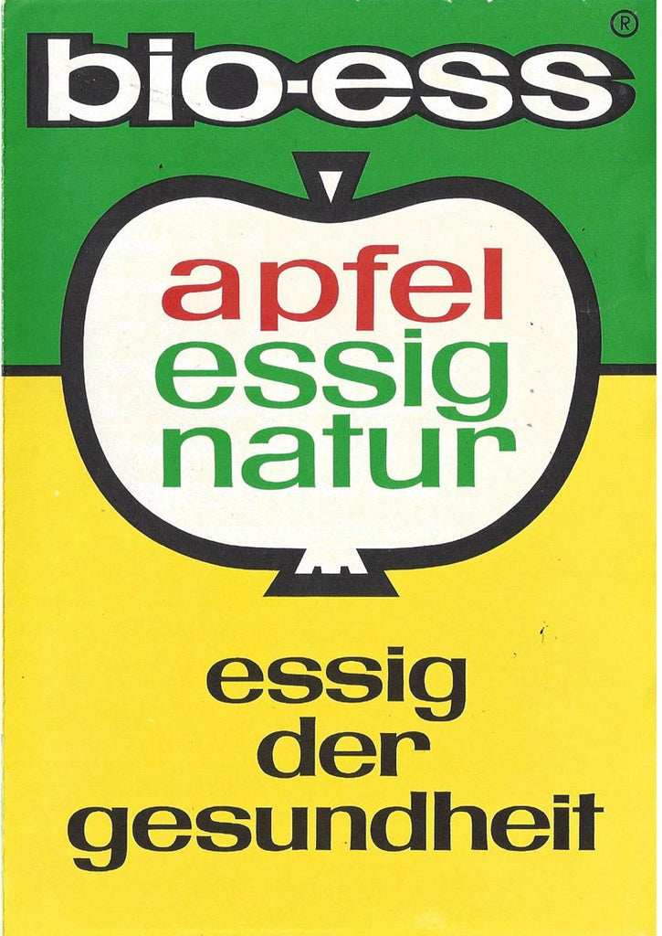 Old advertising poster Organic Ess Apple Cider Vinegar Vinegar of Health