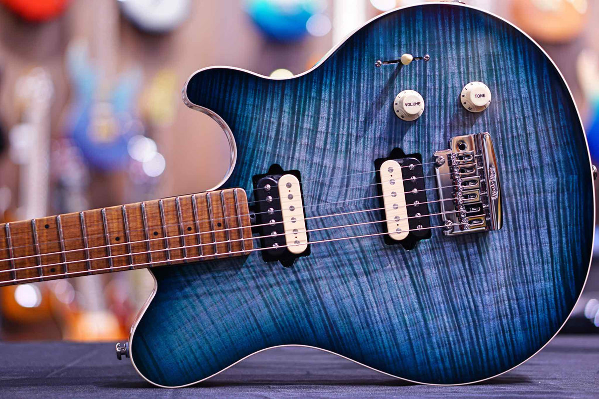 music man axis blue