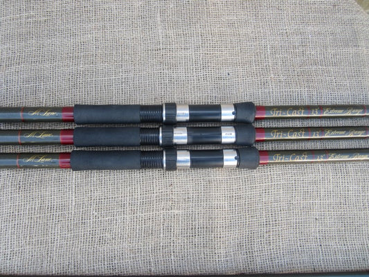 3 x Tri Cast Legend Refurbished Old School Carbon Carp Fishing Rods. 1 –  Vintage Carp Fishing Tackle