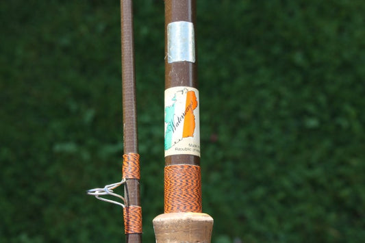 Vintage Old School Glass Carp Fishing Rod With Agate lined Guides