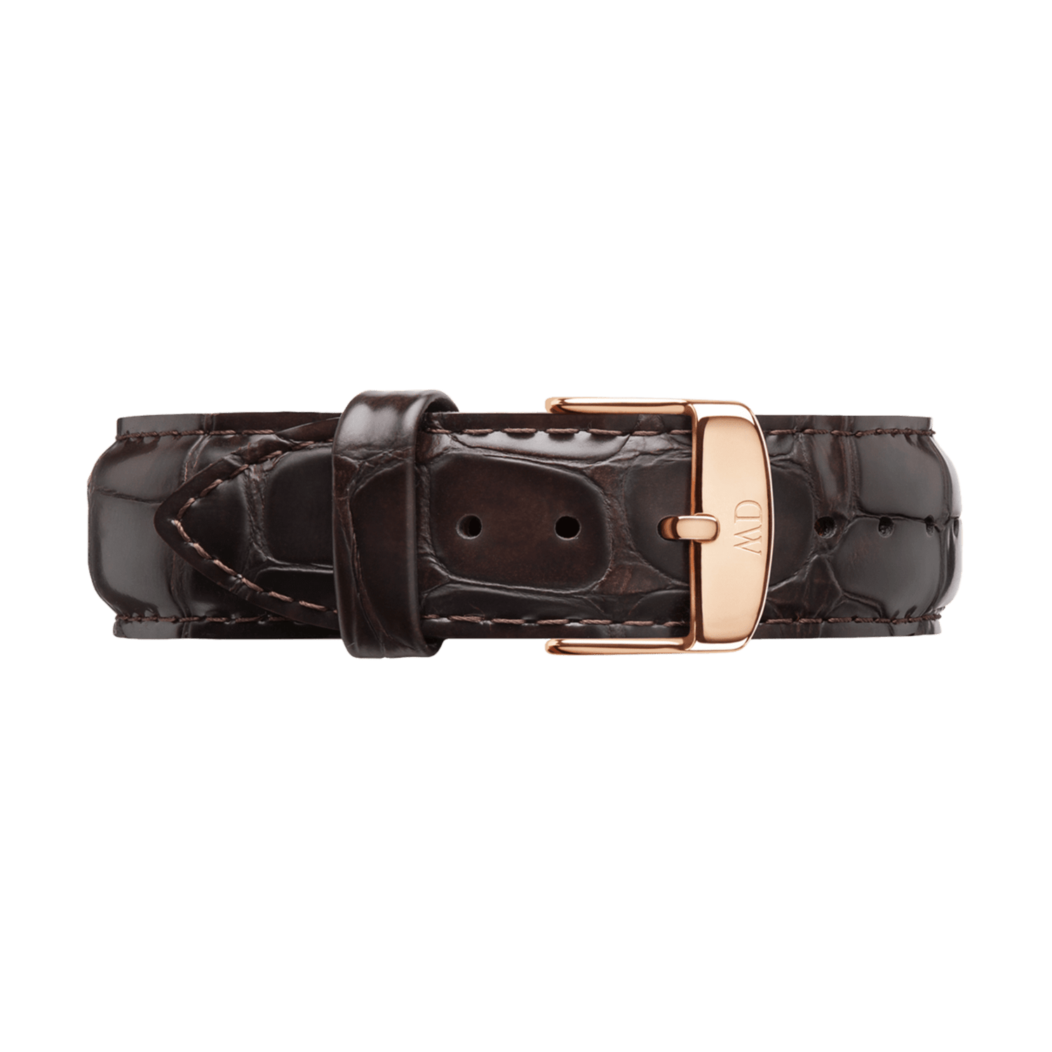 Petite York - Watch strap in leather and rose gold 28mm | DW