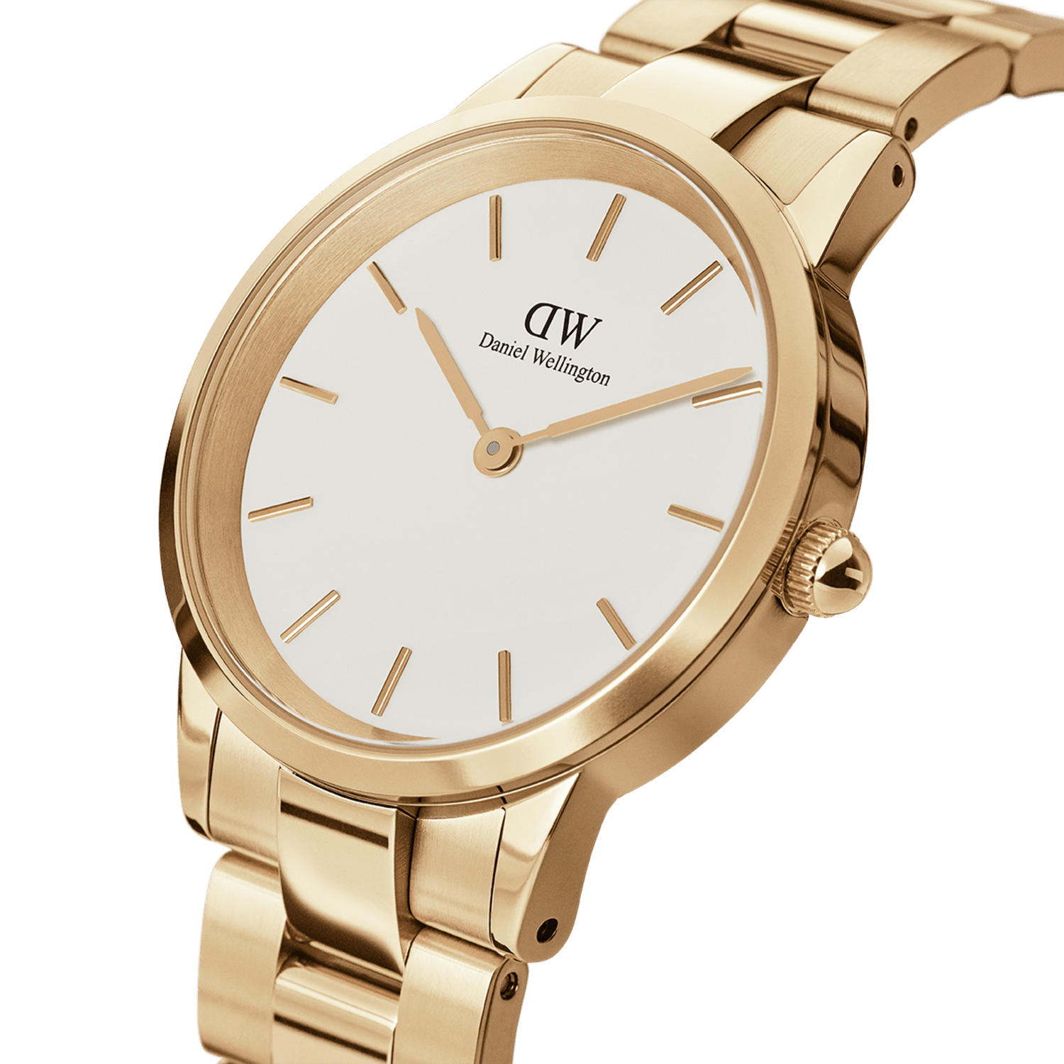 Iconic Link - Rose Gold watch with White dial 36mm | DW