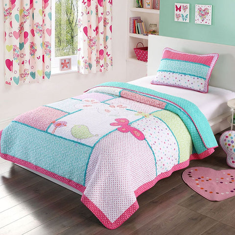 Crown Eyelash Princess Single Bed Bedding Set Duvet Sheet Pillow