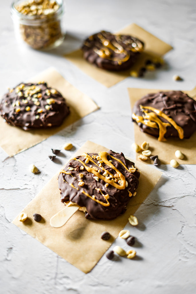 Rochers de yogourt glacé choco-arachide Mille et Une Noix