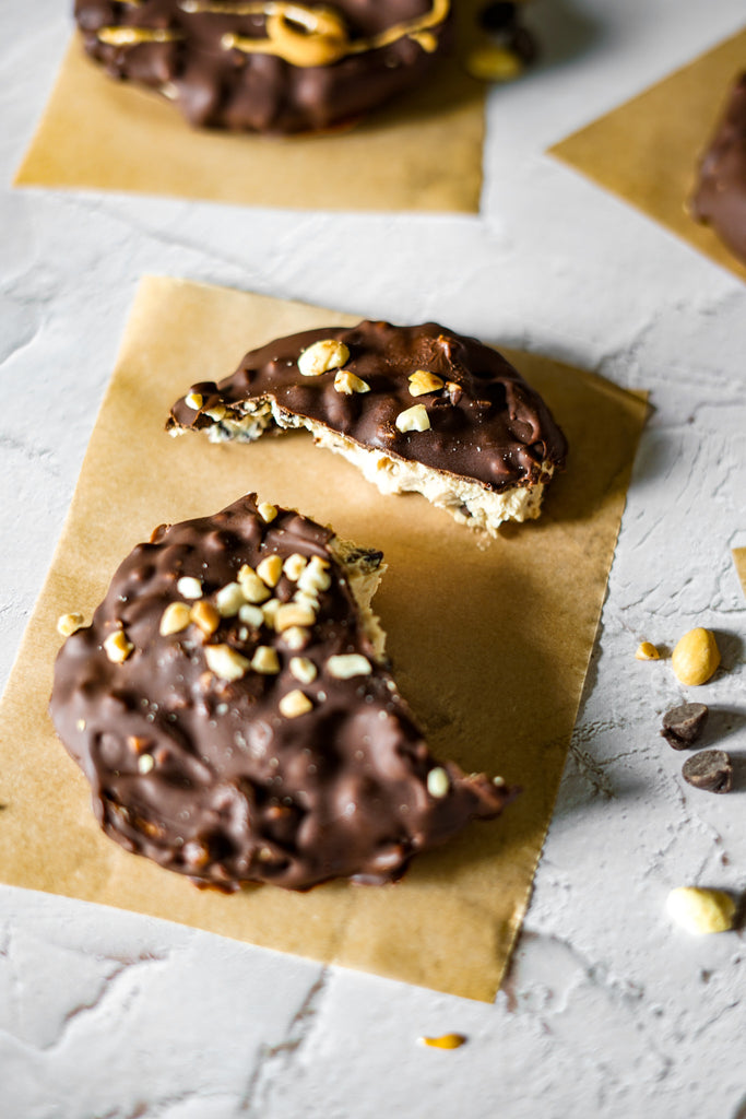 Rochers de yogourt glacé choco-arachide Mille et Une Noix