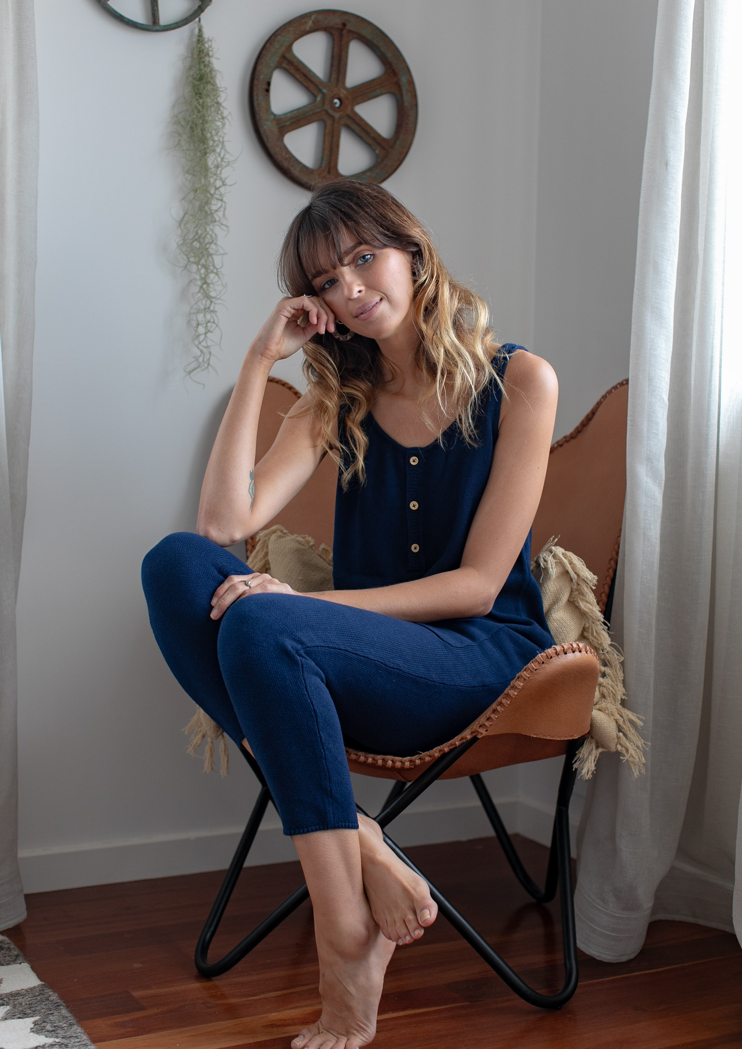 kimmy knit jumpsuit navy