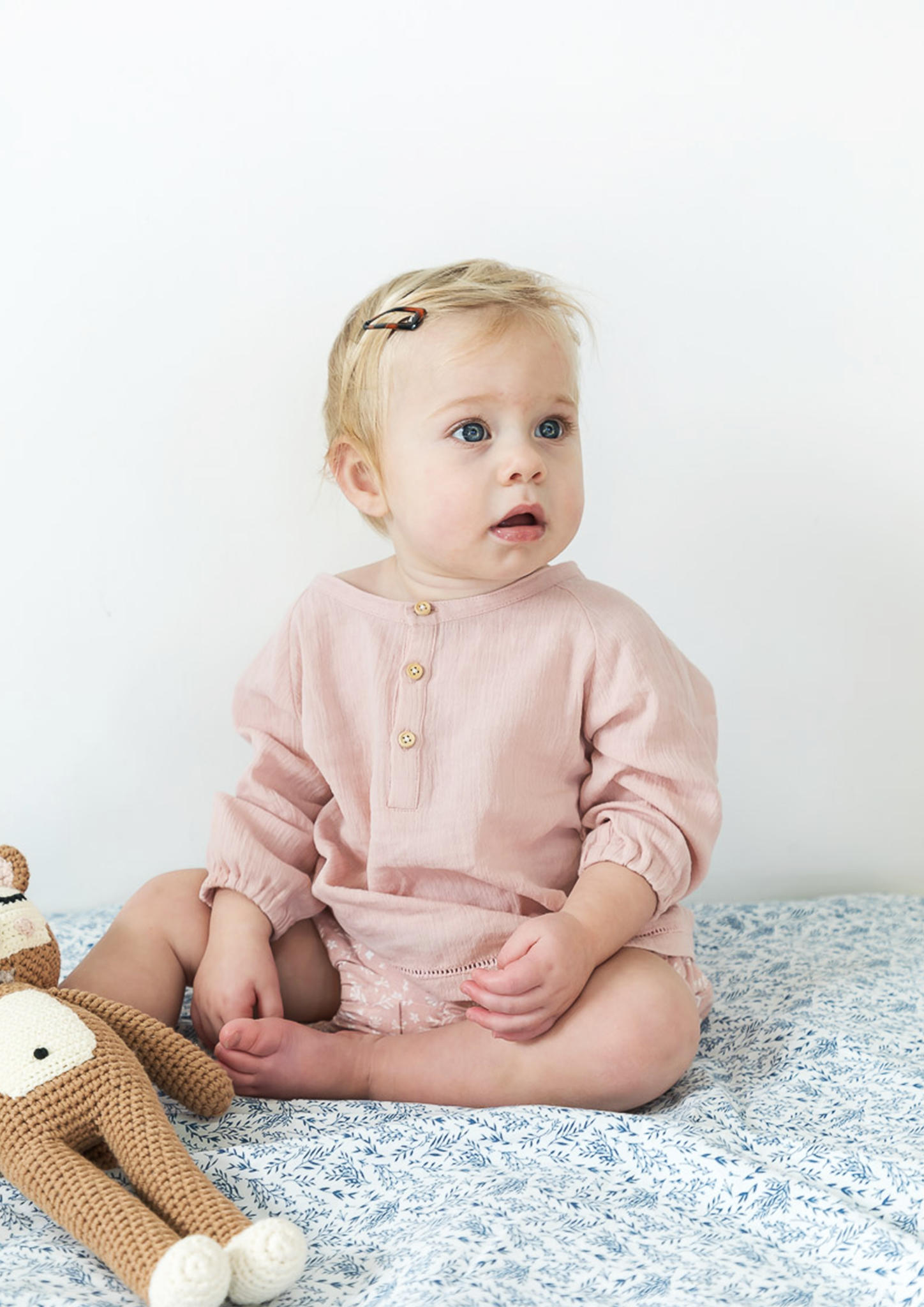 DUSTY PINK FLOWY LONG SLEEVE TOP