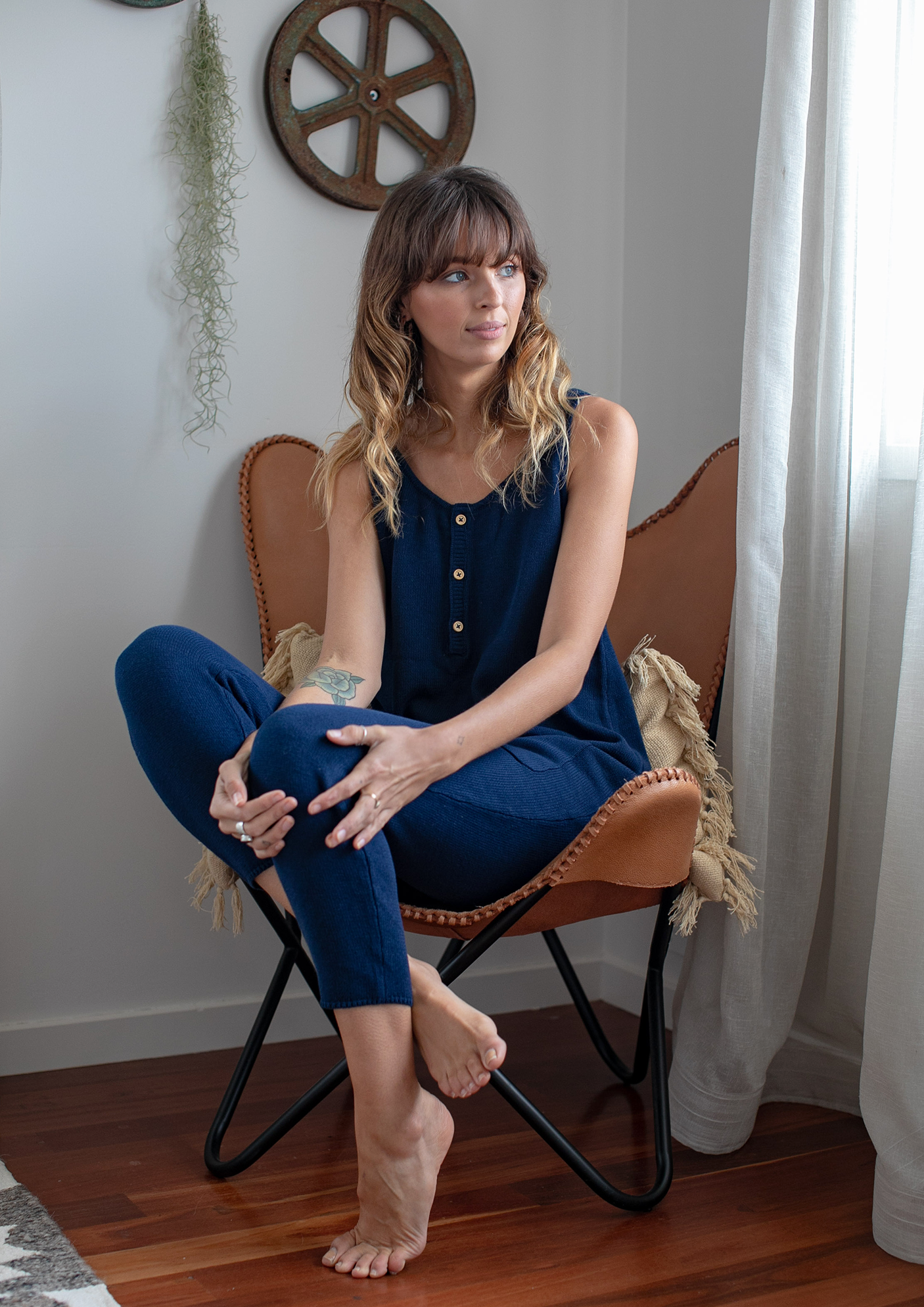 kimmy knit jumpsuit navy