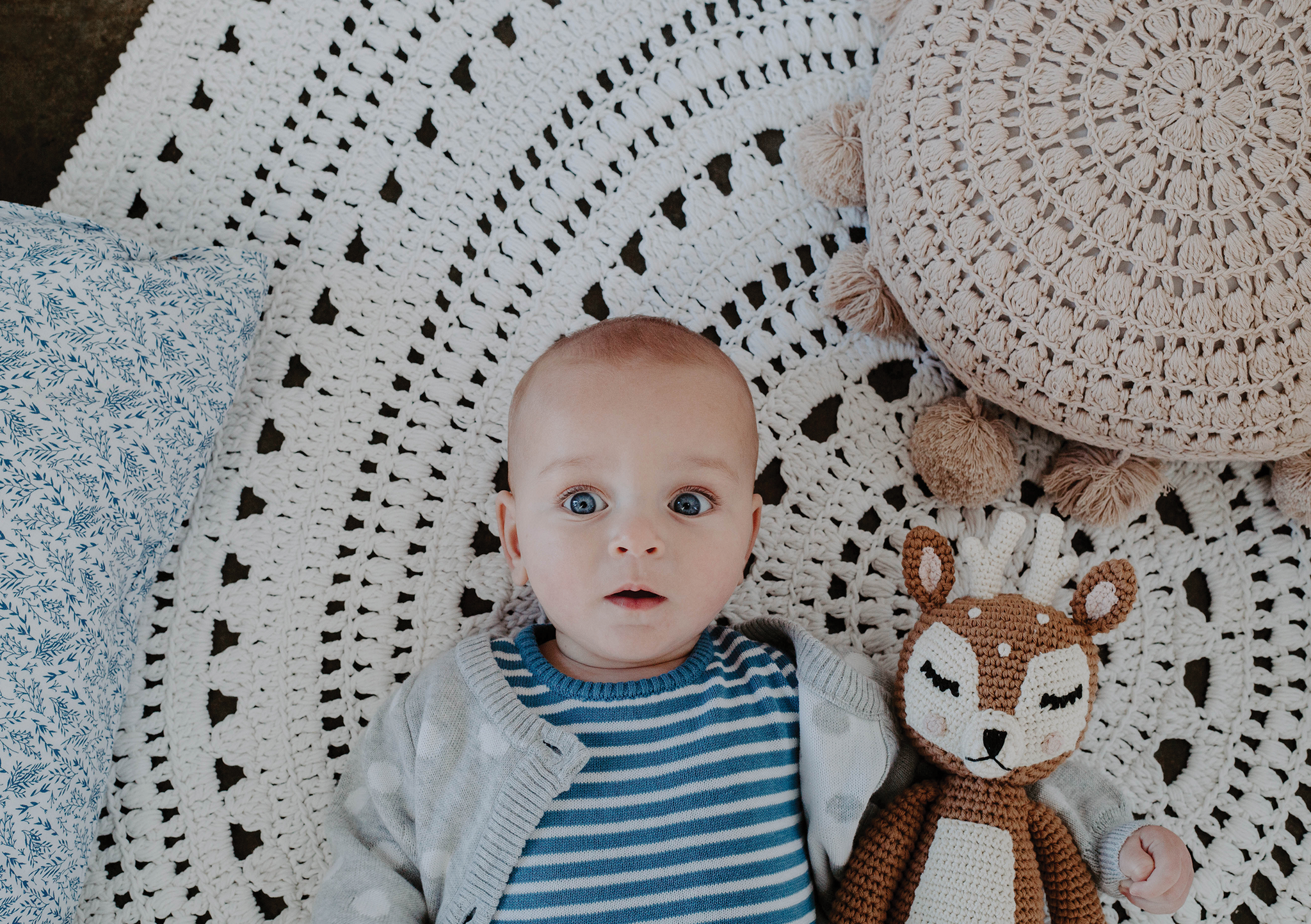 grey and white dot cardigan