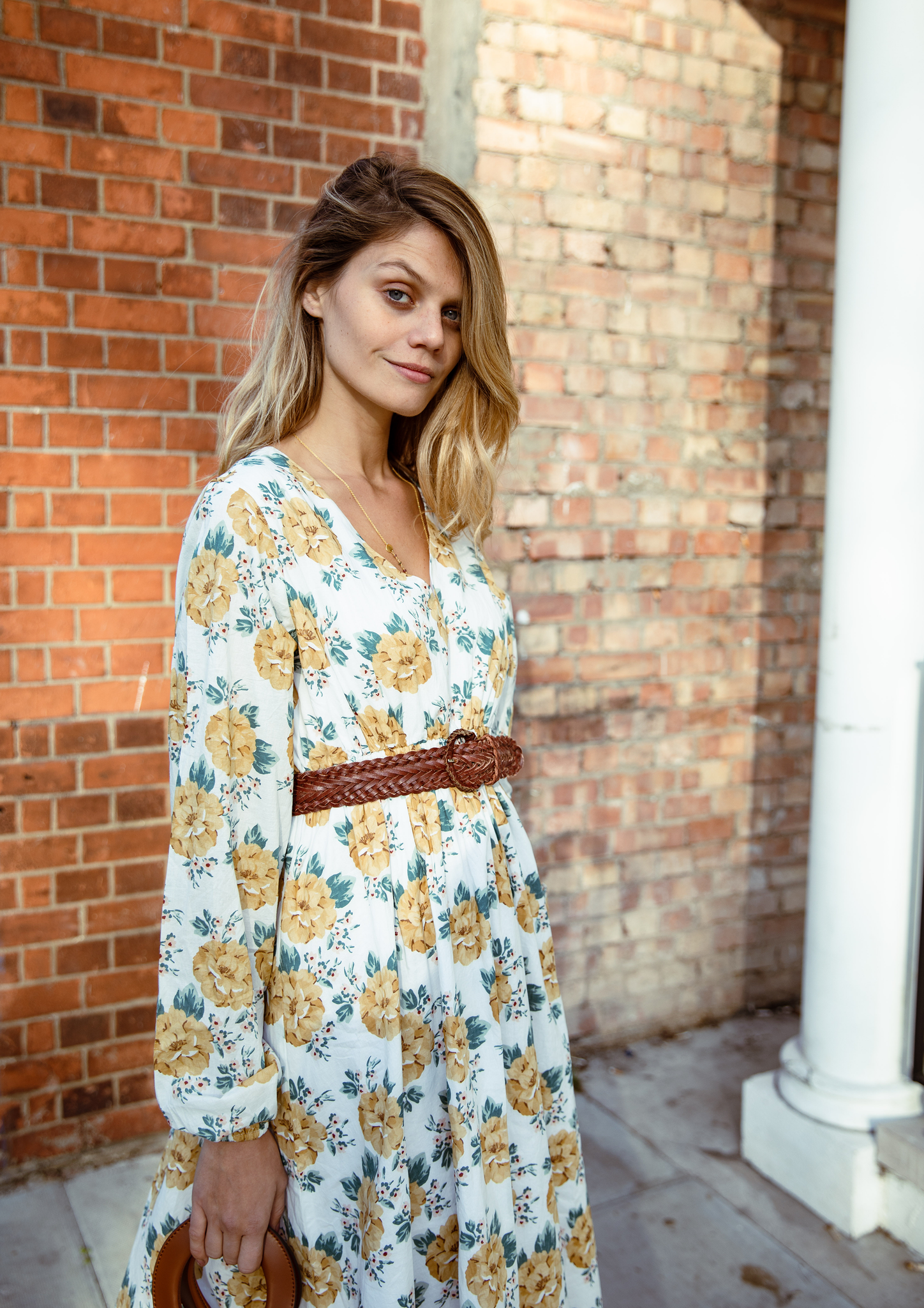 ANNABELLE DRESS MUSTARD FLORAL