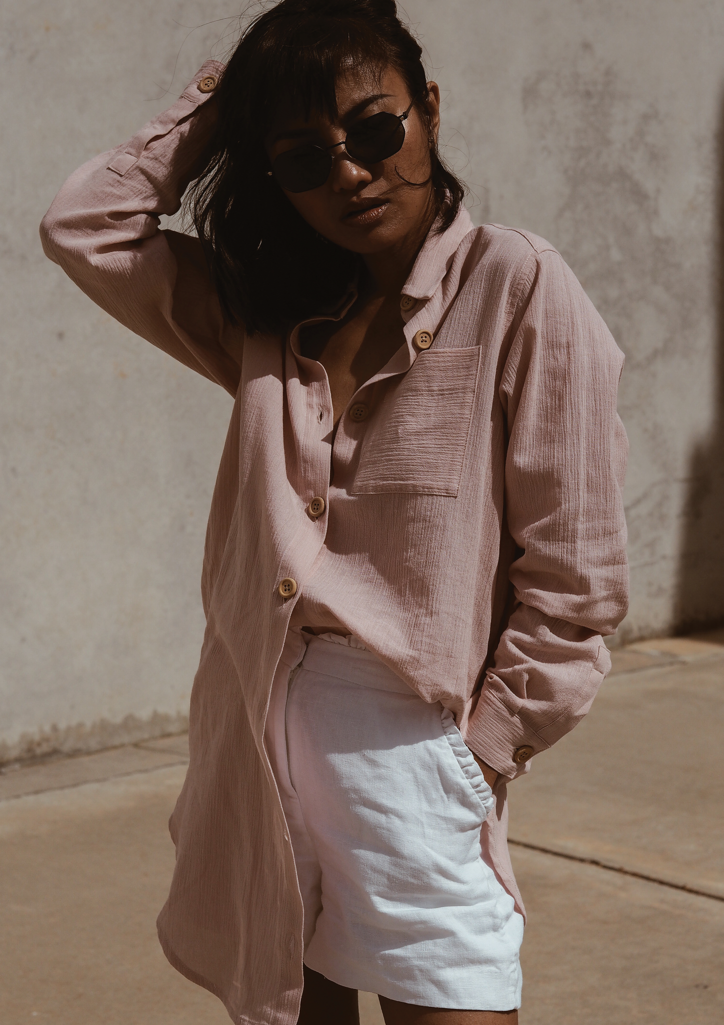 PHOEBE SHIRT DUSTY PINK