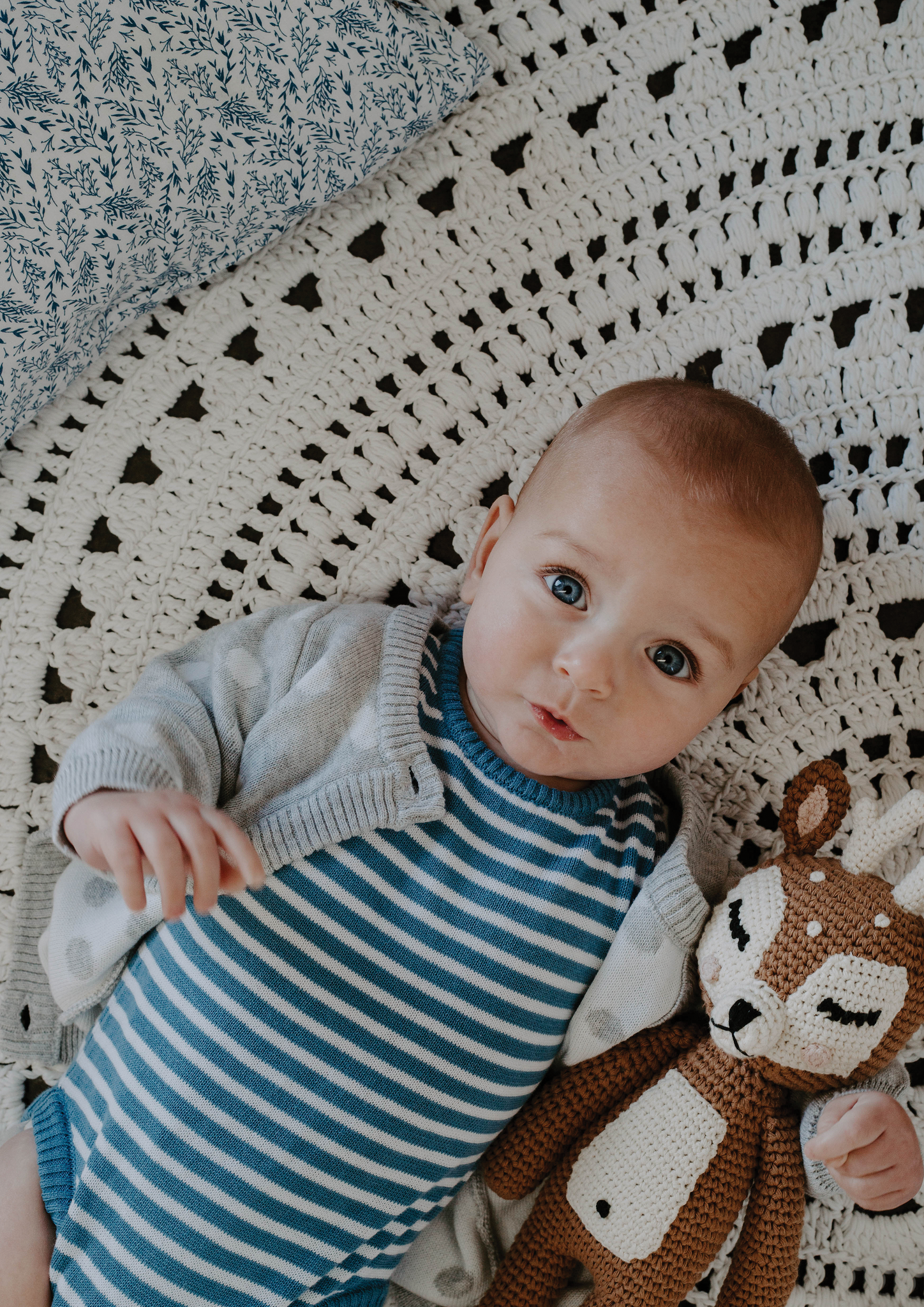 grey and white dot cardigan