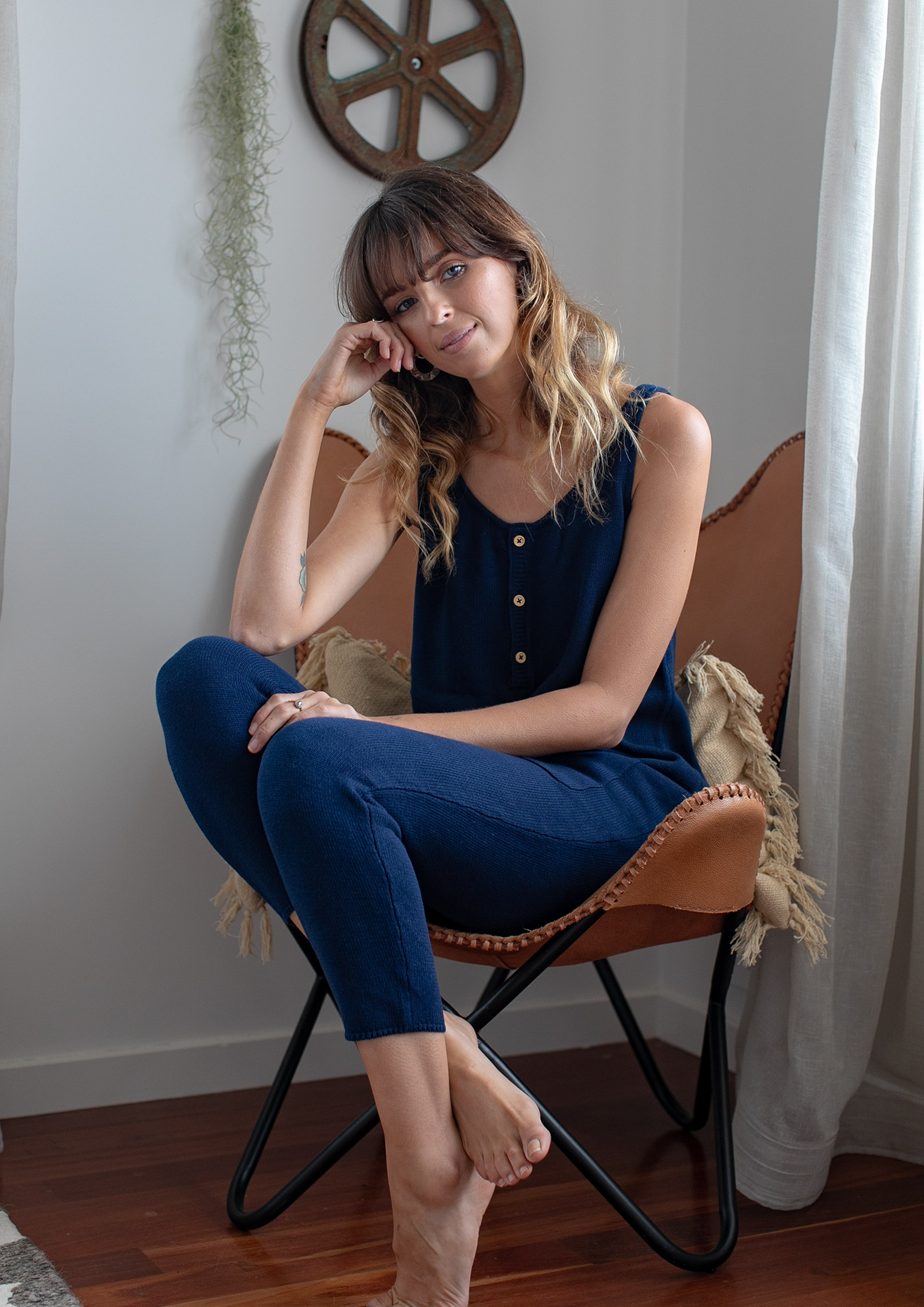 kimmy knit jumpsuit navy