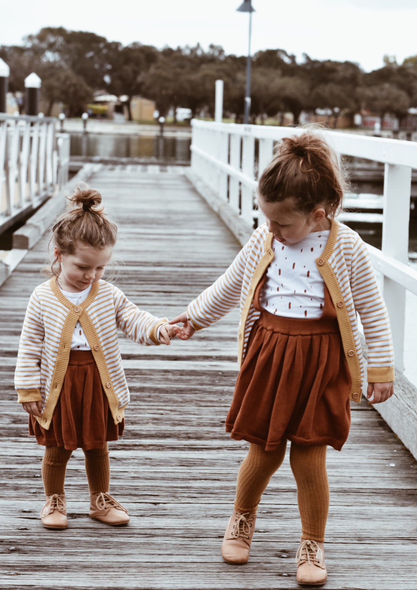 terracotta strappy knit skirt