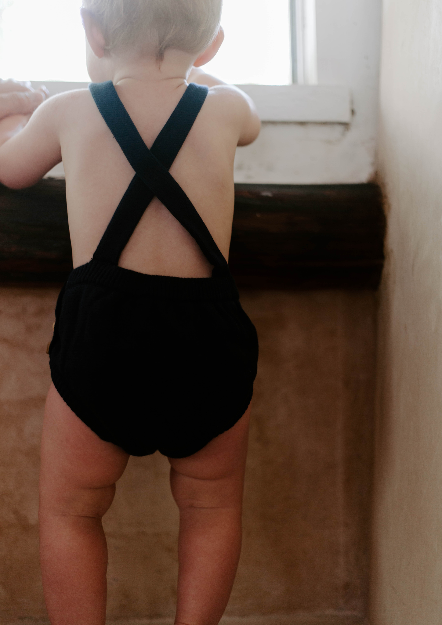 navy knit body suit